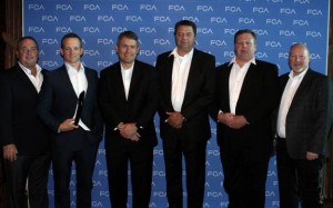Pictured left to right: Dan Ehde, OES business unit director, Trico Products Corp.; Bryan Musialowski, OES account manager, Trico Products Corp.; Scott Thiele, global chief purchasing officer, FCA; Chuck Bastedo, account manager, Trico Products Corp.; Dave Parker, executive director OE sales, Trico Products Corp.; and Bret Hardy, director of Mopar purchasing and supplier quality, FCA.