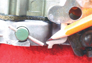 Photo 8: Make sure the secondary throttle lockout disengages when the choke valve opens.  