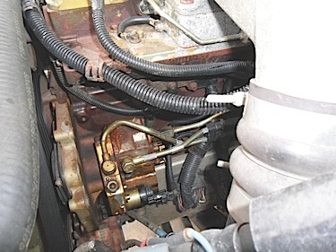 the pcm for the cummins common-rail is mounted on the driver’s side of the engine near the oil pan rail.