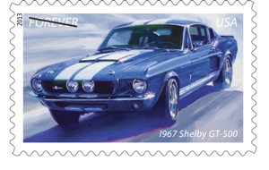 1967 shelby gt-500: manufacturer carroll shelby’s take on the ford mustang reflected his roots as a racecar driver. the 1967 shelby gt-500 was powered by a 428-cubic-inch, 355-horsepower police interceptor engine. the car also featured a rear spoiler and optional dealer-installed lemans stripes. rocker panel stripes came standard on the 1967 shelby gt-500, which also sported grille-mounted headlights. a scooped fiberglass hood, extended nose, and interior roll bar and shoulder harnesses further enhanced the racecar feel. the 1967 shelby gt-500 was more than just a racer. the improved suspension softened the ride, resulting in a vehicle that was comfortable to drive on the highway as well as on the track. the car was both striking and rare; only 2,048 were built. a customized or original version of the 1967 shelby gt-500 has appeared in contemporary movies and magazines, rekindling american pop culture’s fascination with the model. in 2007, ford reintroduced the shelby gt-500 into the mustang model lineup. 
