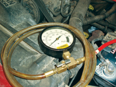 connecting a fuel pressure gauge is a simple way to simultaneously monitor the fuel pump relay and fuel pump activity. 