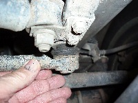 photo 1: wear in the pitman arm ball joint is a very common cause of a steering wander complaint. 