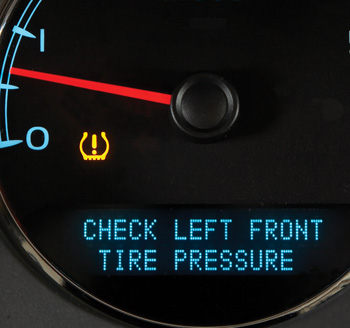 The initial “low tire” light is similar to the “low fuel” indicator and Adding air to the low tire will extinguish the light. If the driver re-inflates the low tire, they must drive a short distance for at least 30 seconds before the sensors recognize the increase in pressure and turn the light off again.