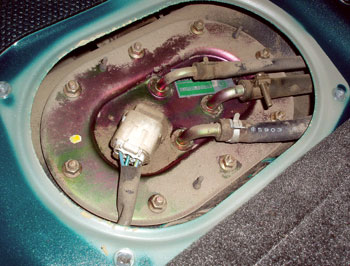 when replacing a fuel pump, always inspect the  condition of the electrical connector, fuel hose and fuel hose connections. 