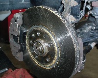 Some brake rotors might cost more to service because on-car machining is required or because a complete disassembly of the front hub is required for replacement.