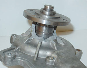 figure 4 - excessive vibration shattered this casting.