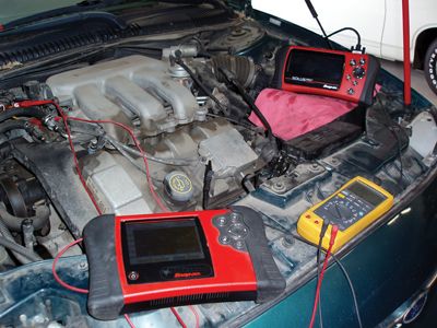 data acquisition is required to back up that intuitive “guess.” in this case, an intermittent failure in the ground circuit for the vehicle speed sensor was causing the automatic transmission to default to an intermediate gear range. 