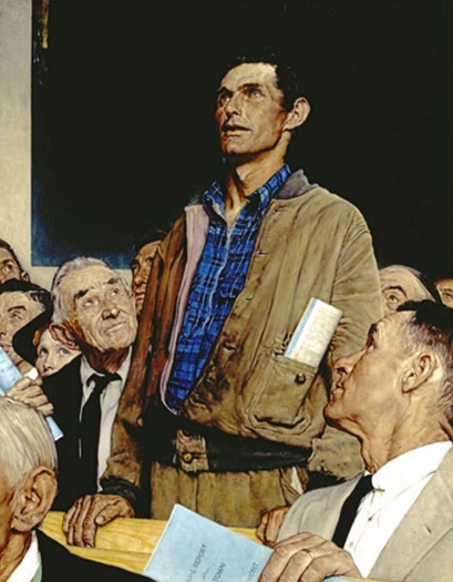 Norman Rockwell's Painting Depicting Freedom of Speech.