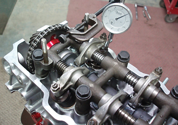 photo 2: for maximum volumetric efficiency on racing engines, correct tdc ­ must be verified and the intake valve opening adjusted to the camshaft ­manufacturer’s specifications.