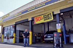 Tom Perez, pictured, is a Navy veteran who owns Meineke Car Care Center in Pensacola, Fla.