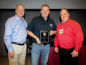 Pictured are (L to R) Jon Owens (VP Sales & Market Development, Aftermarket Auto Parts Alliance), Jeff Finley (Owner, Northside Service Inc.) and Todd Leimenstoll (co-president - Company Store Group, Auto-Wares Inc.)