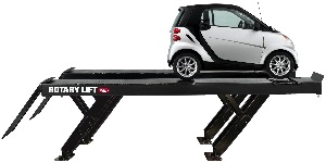 The new Y-Lift from Rotary Lift accommodates a greater wheelbase range than any other alignment lift, and is the only lift that enables technicians to perform four-wheel alignments on wheelbases as short as 71-1/2”. Competitive scissor lifts need a minimum wheelbase of 88”.